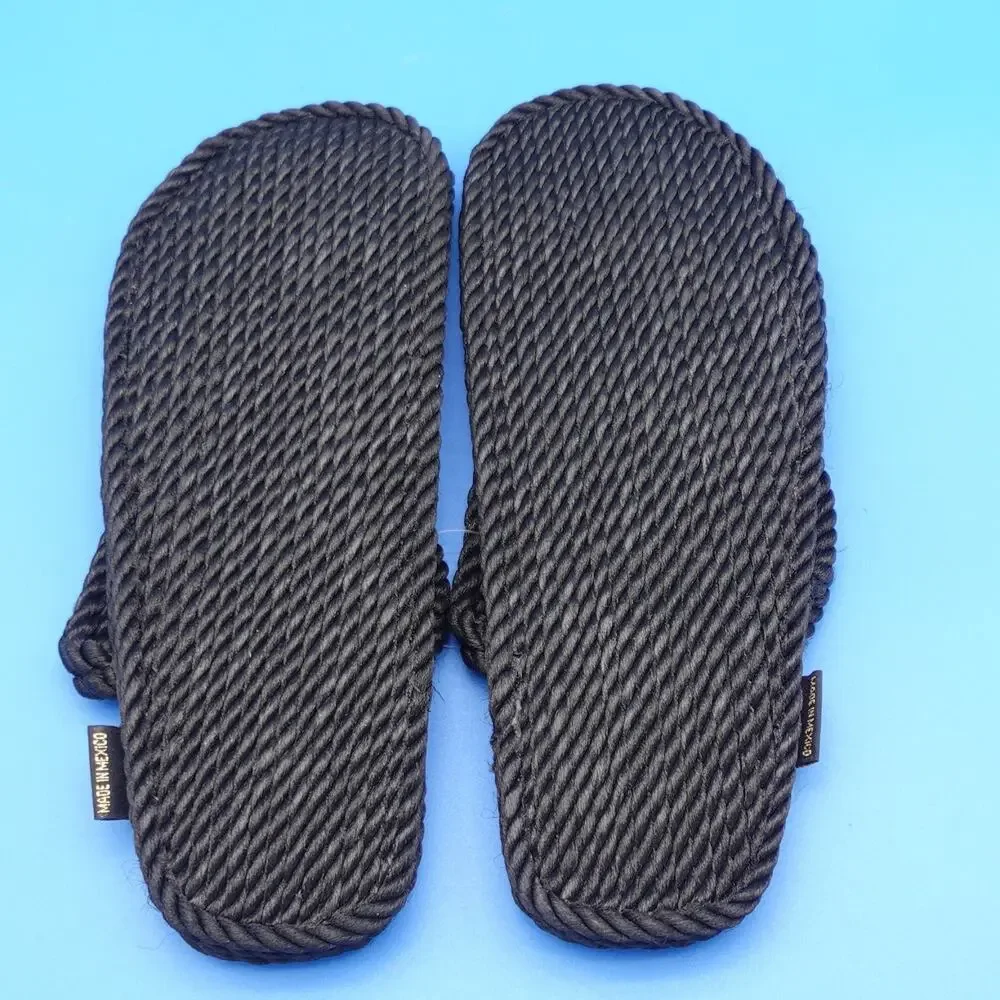 Gurkee’s Tobago Thong Rope Sandals Men’s Size 7.5-8 Black New With Box